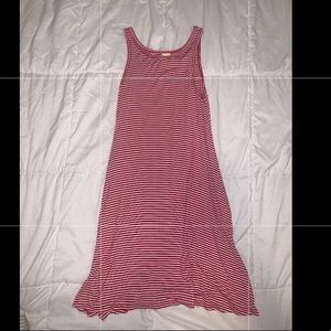 Faded Glory red & white striped dress